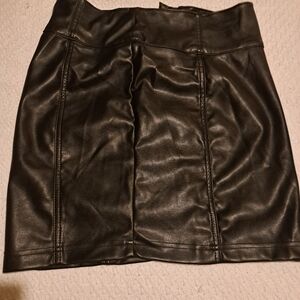 Black mini skirt